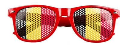 Scoby - Partybril - Supportersbril - Feestbril - Party Glasses - Rode Duivels - Carnaval - Festival - Zwart Geel Rood