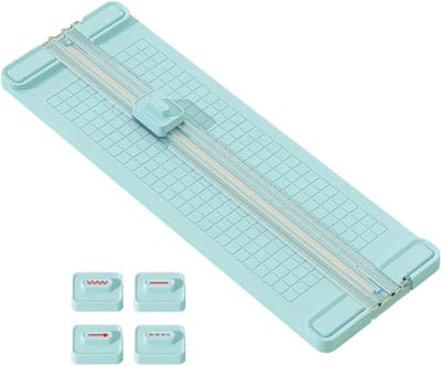 Papier Snijder - Papiertrimmer Snijgereedschap - Scrapbooking Knutselen - Bidirectioneel Soepel Snijden - 310 mm snijbreedte - Blauw