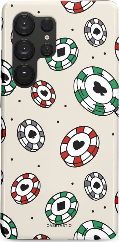 Casetastic Hoesje Geschikt voor Samsung S25 Ultra - Stijlvolle Beschermende Duo-layer Case - Casino Chips Patroon