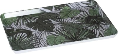 Secret de Gourmet Dienblad - serveerblad - Jungle print - 30 x 22 cm - groen - rechthoek - kunststof
