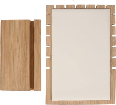 Famanu – Kettingdisplay van hout, sieradenstandaard met glad oppervlak voor kettingen en armbanden, wit