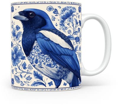Mok Magpie Beker voor koffie of tas voor thee, cadeau voor dierenliefhebbers, moeder, vader, collega, vriend, vriendin, kantoor, opa, oma, hond, kerst, sinterklaas, verjaardag