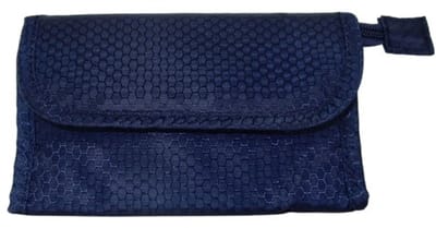 Rojafit - Make-up Tasje - met Spiegel - afmeting: 17 x 6 x 10 cm.- Dark Blue