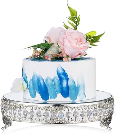 Elegante 30 cm Taartstandaard van Metaal met Kristallen Voor Bruiloft, Verjaardag en Babyshower - Perfect voor Cupcakes en Desserts