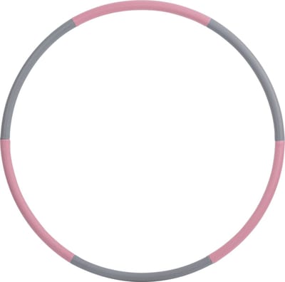 Schildkröt fitness hula hoop ring 90cm grijs roze massage effect.