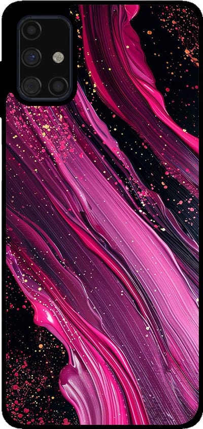 Smartphonica Telefoonhoesje Geschikt voor Samsung Galaxy M51 met marmer opdruk - TPU backcover case marble design - Paars Roze geschikt voor Samsung Galaxy M51