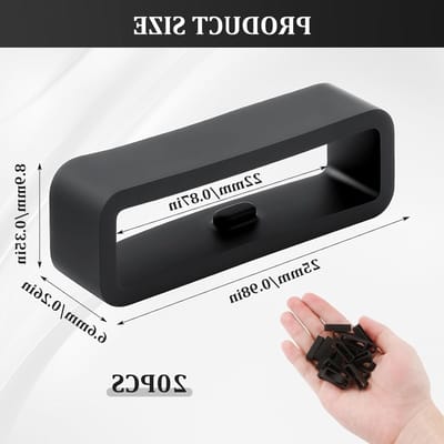 Set van 20 Silicone Vervangende Horlogebanden 22mm - Rubber Unisex Sluiting, Geschikt voor 22mm Breedte Straps, Comfortabel en Duurzaam