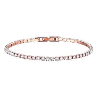 Luxe Tennisarmband Rosé - Diamonds - Luxe Armband - Zirkonia - Bruiloft - Sieraden