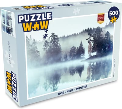 Puzzel Bos - Mist - Winter - Legpuzzel - Puzzel 500 stukjes