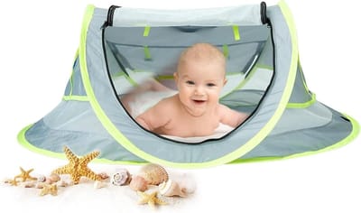 Baby Reis Telt - Strandkoepel Baby - Bescherming Tegen Zon - UV Bescherming 50+