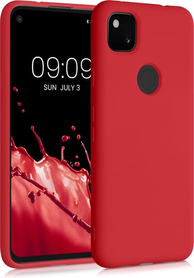 kwmobile telefoonhoesje geschikt voor Google Pixel 4a - Hoesje voor smartphone - Back cover in klassiek rood