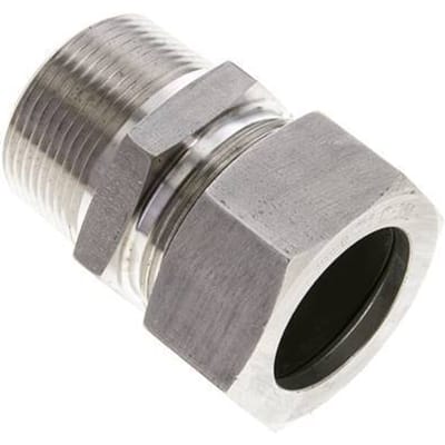 1 1/4'' NPT Buitendraad x 35L RVS Rechte Snijring Koppeling 160 Bar DIN 2353 - FL2S-MC-ST-114N-35-L
