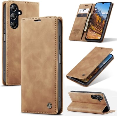 CaseMe Hoesje - Geschikt voor Samsung Galaxy A26 Hoesje - CaseMe 013 Book Case - Bruin
