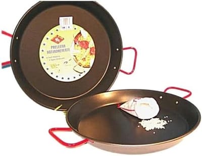 Grote Paella Pan 40 cm Diameter met Antiaanbaklaag voor 9 Personen