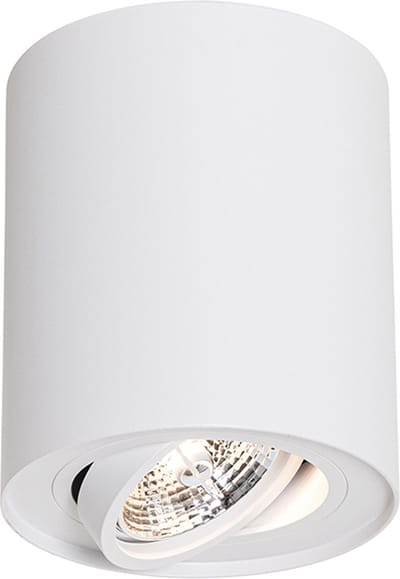 QAZQA rondoo up - Moderne Plafondspot | Spotje | Opbouwspot - 1 lichts - Ø 12 cm - Wit - Woonkamer | Slaapkamer | Keuken