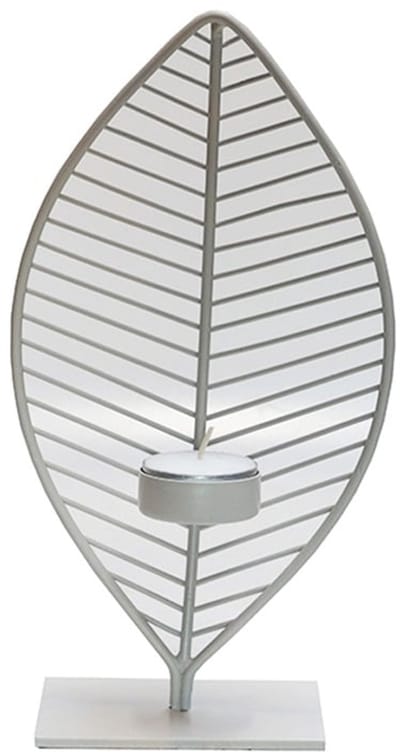 Waxinelichtjeshouder Minas | Medium | Ivory - offwhite | L18 x B7 x H34 cm
