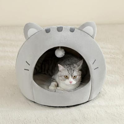 Super lit chaud pour animaux de compagnie, maison pour chaton, coussin de grotte pour chat, panier de couchage chaud pour chien, tente, petit tapis pour chien, fournitures de lit pour chats L 40x40cm