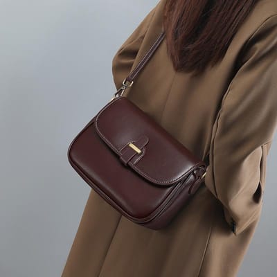Nieuwe Crossbody Tas Echt Leer Dames Tas Koeienhuid Postman Tas Retro Commuter One-shoulder Crossbody Tas black
