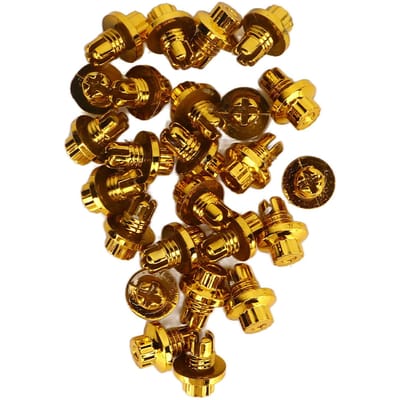 25 stuks Wielvelgklinknagels Goud ABS Wielrandklinknagels Moeren voor AH Ds Serie Wielvelgen Dop Rand brown