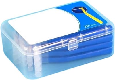 Interdentale Borstels - Tandenstokers - Mondhygiëne Verbeteren - L-Vorm Ontwerp - 20 Stuks - Blauw