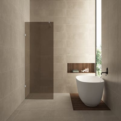 Wiesbaden Less Inloopdouche 90 x 200 cm - Vintage Bronsglas en Chroom