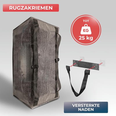 Opbergzakken Set - Jumbo Verhuiszakken - Spullen Opslaan - Rugzak Riemen - 6 Stuks XXL - Grijs