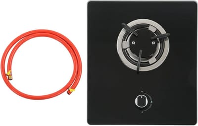 Gasfornuis voor Camper, Boot of Caravan - 1 Branders, Tempered Glass Paneel, 1.8Kw Vermogen, Ideaal voor Buiten koken en Jagen