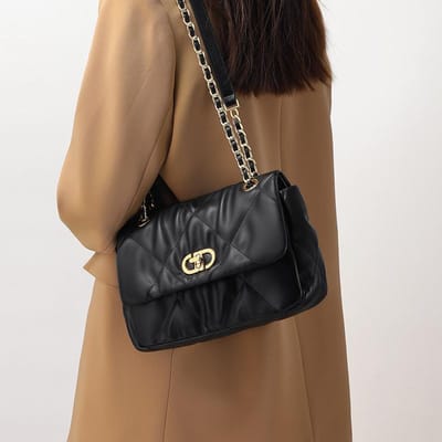 Nouveau Sac d'Automne et d'Hiver en Cuir Véritable pour Femmes Sac Carré Diamant Grande Capacité Sac à Chaîne Sac Bandoulière brown