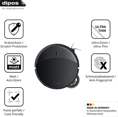 dipos – 2x Matte Beschermfolie geschikt voor Roborock Saros 10R | Krasbestendige & antireflecterende Screenprotector Ultra-Thin