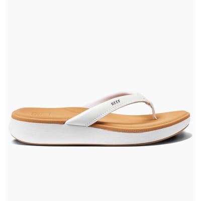 Reef Cushion Cloud Slippers - Dames synthetische slippers - White/ Tan