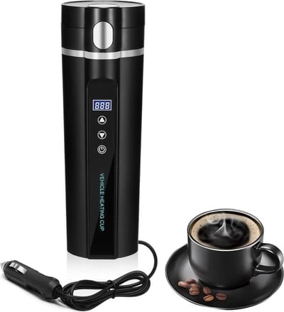 MKSS® Waterkoker 12v voor Auto - Heetwaterdispenser Klein - Zwart