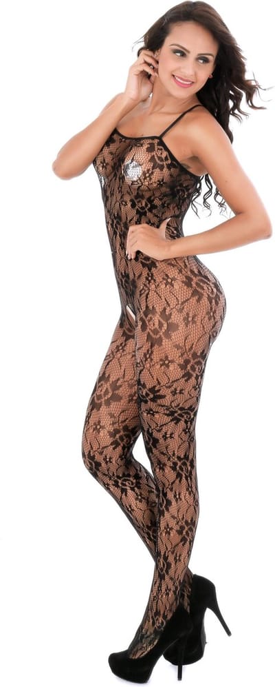 Body Pleasure – Catsuit - Bodystocking - Midnight Muse - Zwart - One Size