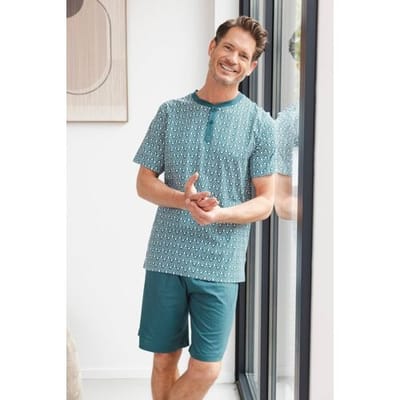 Pastunette - Shortama - Green Motion - Katoen - Groen - Maat XXXL