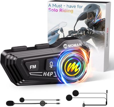 Draadloze Motorfiets Headset met Ruisonderdrukking en Waterdichte Speaker