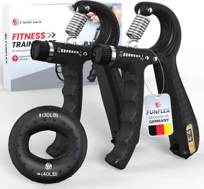 Handtrainer Set - Verstelbare gripsterkte 5-60 kg - Ergonomisch handvat - Voor grip- en onderarmtraining - ShopVlot