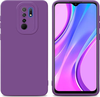 Cadorabo Hoesje geschikt voor Xiaomi RedMi 9 in FLUID MAT PAARS - Beschermhoes gemaakt van flexibel TPU silicone Cover Fluid Case