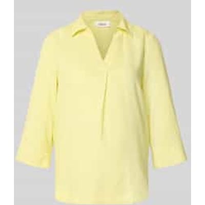 relaxed fit overhemdblouse van mix van linnen en viscose