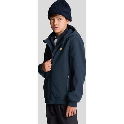 Lyle & Scott jongens softshell capuchonjack - marineblauw