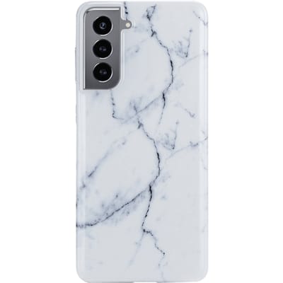 TwoTone Samsung Galaxy S21 Plus Marble Style Luxe Backcover Wit