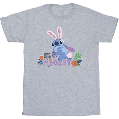 Disney Meisjes Lilo & Stitch Hippity Hop Stitch Katoenen T-shirt (Sportgrijs)