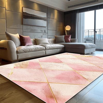 Modern Roze Geometrisch Tapijt voor Woonkamer Grote Oppervlakte Decoratie Huiskleden voor Slaapkamer Zacht Antislip 200x300 Lounge Bankmat 120*160cm