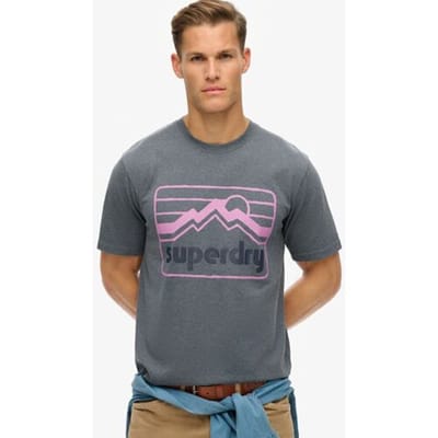 Superdry Vintage 90s Terrain T-shirt Blauw Grootte: XL