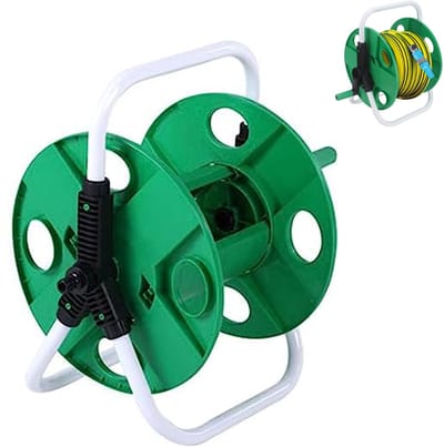 Tuinslanghaspel - Slanghouder - Slangenwagen - Slanghaspel - Wandslanghouder - Slangenbox - Slanggeleider - Tuinslangwagen - Houder Voor Tuinslangen - Tuinslang Opbergen - Watering Pipe Tube Storage Hanger - Zonder slang - Staand - Voor slang - Groen