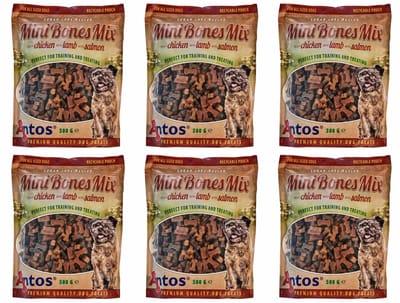 6 x 500 Gram Mini Soft Treats Kip Lam Zalm Beloningssnacks. Training Snacks Puppy Snack Hondensnacks