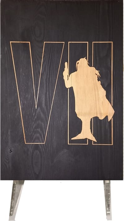 CharredArt - Houten Bord Final Fantasy 7 Vincent Valentine | Hout kunst - Videogames - Huis decoratie woonkamer - Wanddecoratie accessoires - Kamer interieur decoraties