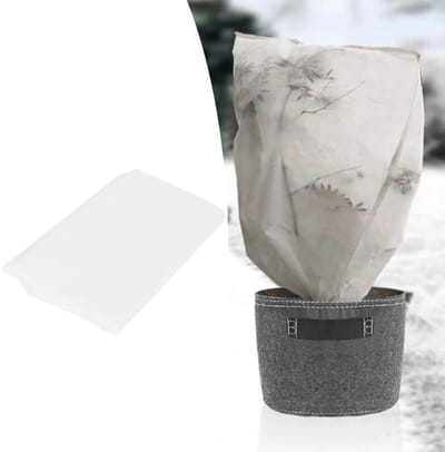 Dailygoods- Plantenhoes Vorstbescherming - Herbruikbare Plantenjasbeschermer - Trekkoord - Non-woven Materiaal - 32x40 inch - Wit - Plantenbescherming