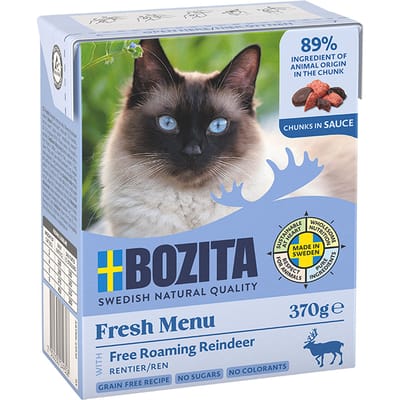 6x370g stukjes in Saus met Rendier Bozita Kattenvoer