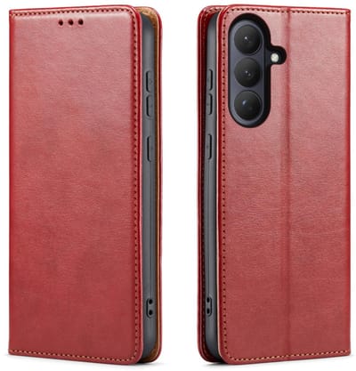 Luxe BoekCover Etui Hoes geschikt voor Samsung Galaxy S26 - Rood
