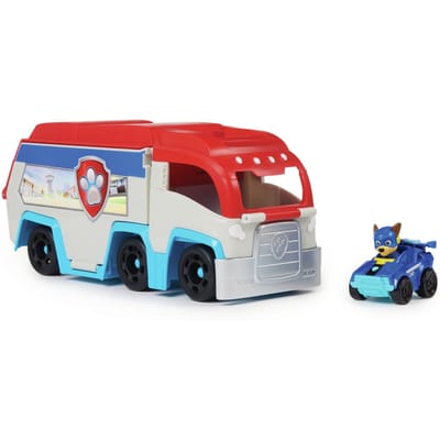 PAW Patrol The Mighty Movie - Pup Squad Patroller speelgoedtruck met Mighty Pups Chase Squad speelgoedauto