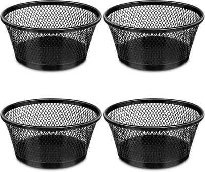 4x Set Organiserende Klemmenhouders voor Bureau - Zwart | Clips, Paperclips & Kantoorbenodigdheden Organizer